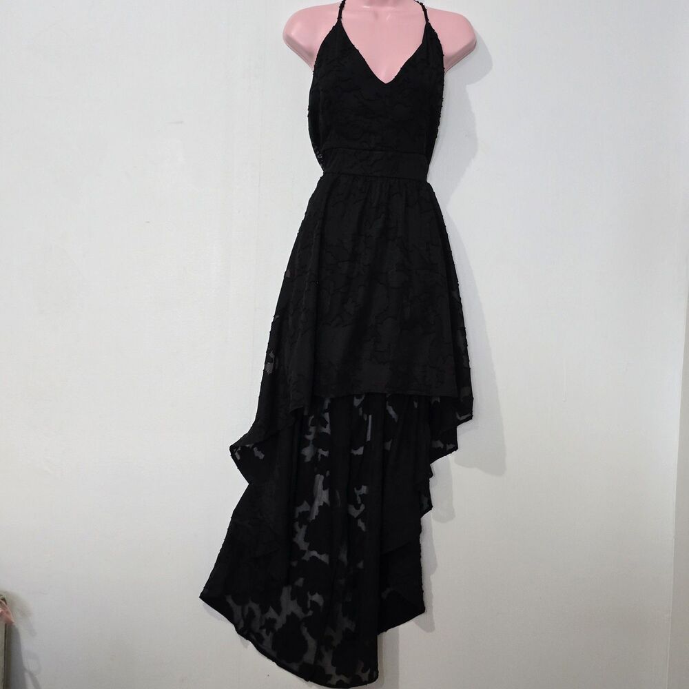Rue21 - Size L - Dress - Lace Hi-Low Strappy V Neck Open Back Sundress - Black